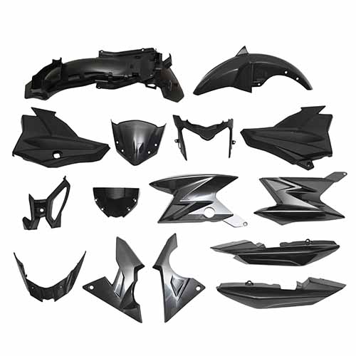 [MTC0455] KIT PLASTICOS COMPLETOS YAMAHA YBR125Z NEGRO